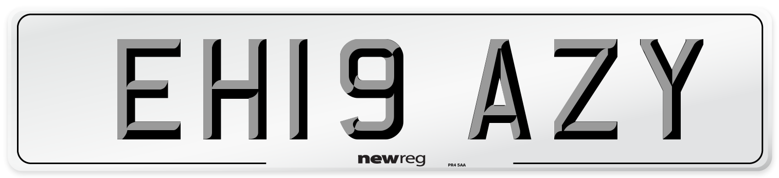 EH19 AZY Number Plate from New Reg
